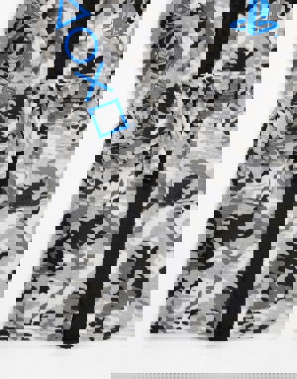 PlayStation Boys Grey Logo Grey Camo Print Bathrobe