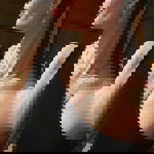 Ania Haie Vogue Maven Sterling Silver Oval Hoop Necklace N062-01H