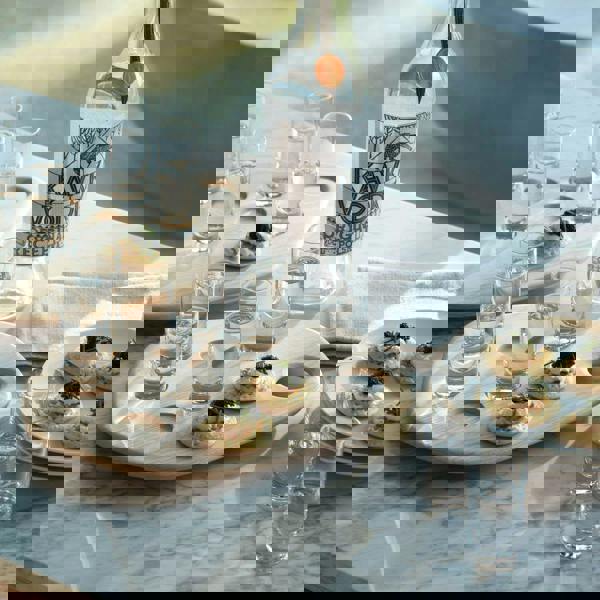 LSA Palette 6-Piece Shot Glass Set with Ash Wood Serving Tray