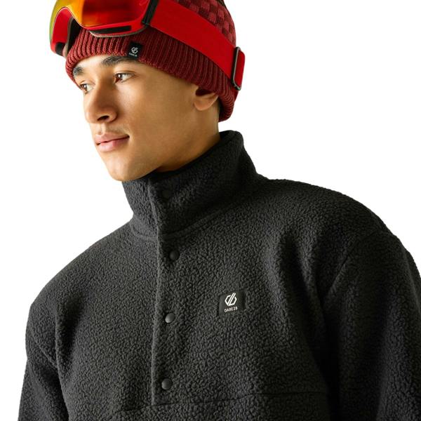 Dare 2B Mens Twin Tip Snap Fleece Top - Black - 