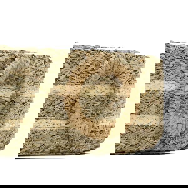 JVL Palma Natural Woven Storage Baskets for Home Organisation, Set of 2, Brown