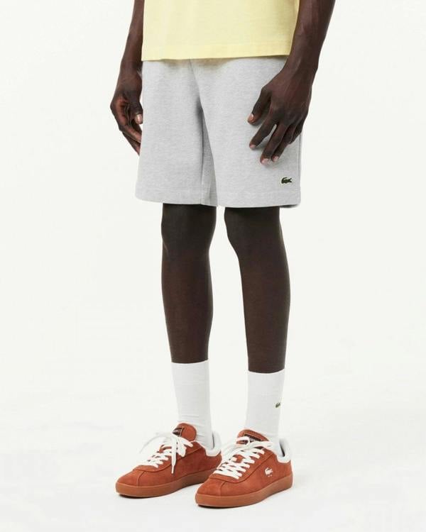 Lacoste Mens Fleece Shorts - Silver Chine CCA - CHO - Designer Mens Shorts