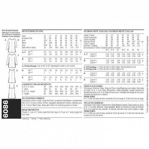 New Look Sewing Pattern 6086, Tops for Women, 10-12-14-16-18-20-22 - Easy