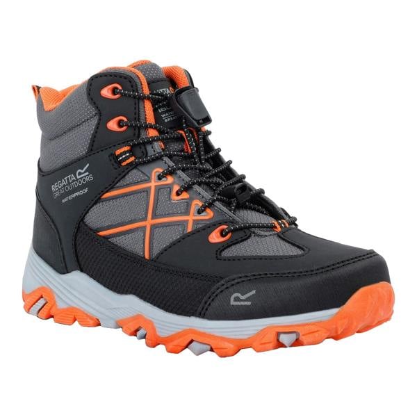 Regatta Childrens/Kids Samaris III Walking Boots - Black/Blaze Orange - 