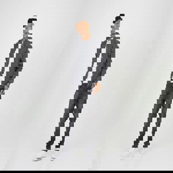 Brave Soul Charcoal Bomber Style Jacket - Charcoal Image 3