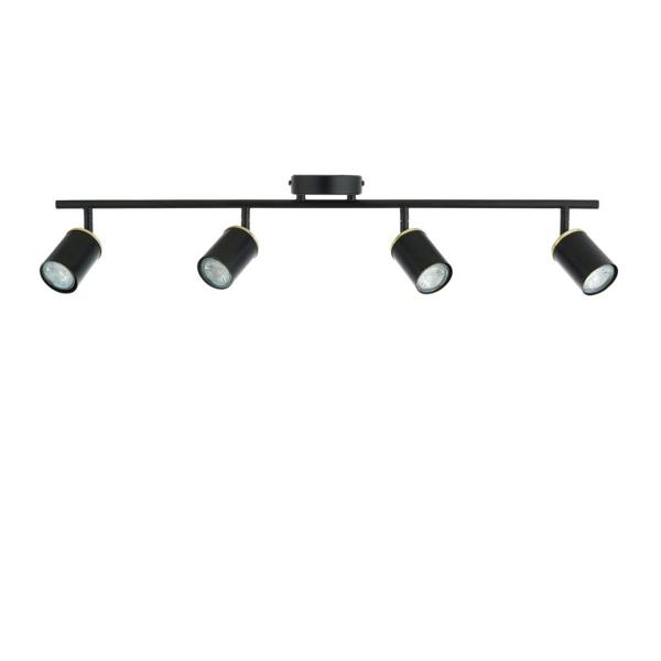 Pagazzi Lighting Talbot Matte Black 4-Spot Bar
