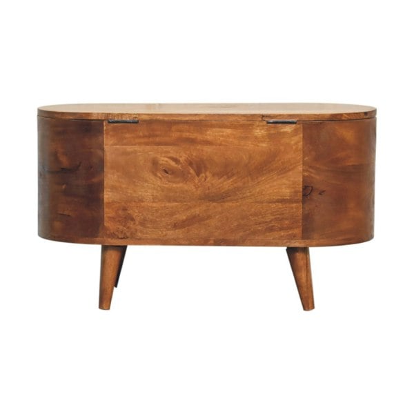 Artisan Furniture Chestnut Rounded Lid up Blanket Box