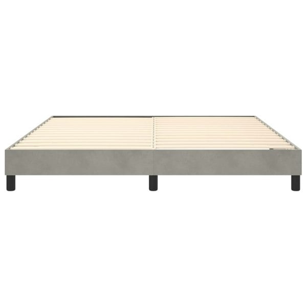 Berkfield Box Spring Bed Frame Light Grey 180x200cm 6FT Super King Velvet