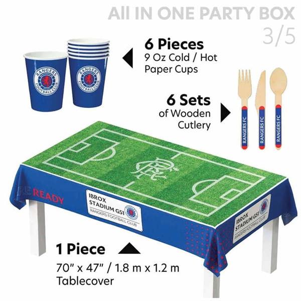Rangers FC All in One Party Box Set, Kitchen Accessories, Sports, Gift