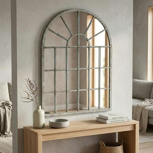 Garden Greatness Relica Haxton Rustic Arched Wall Mirror