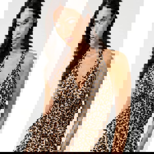 Pink Vanilla Halterneck Leopard Rara Dress