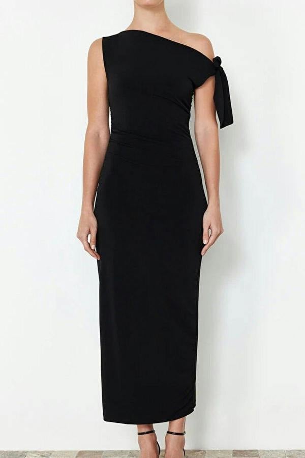 WOVCOR Fitted Maxi Stretch Pencil Knit Dress