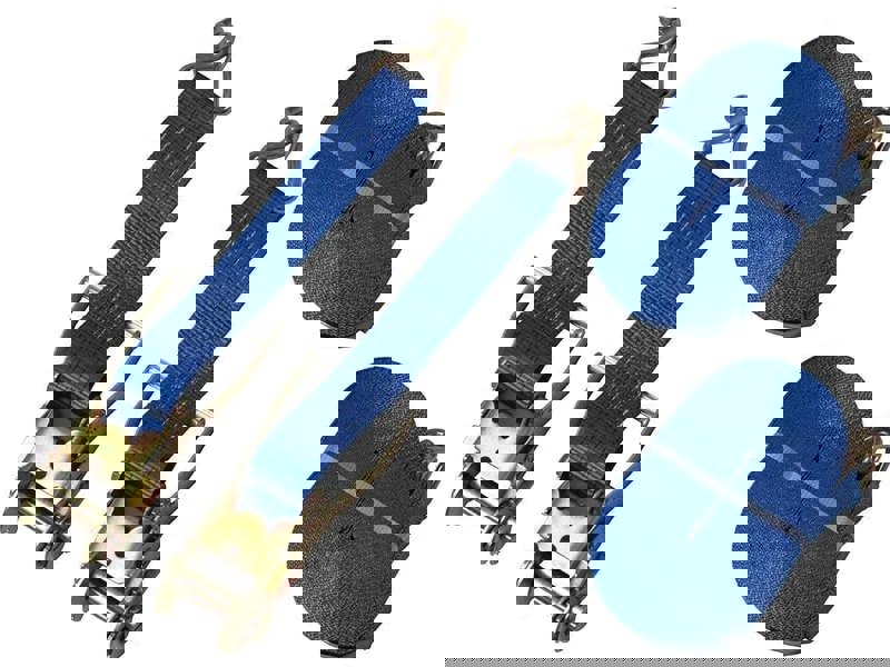 Ratchet Straps 5 Ton 50MM 8M x2 (Lashing Tie Down Claw J Hook Lorry Cargo)