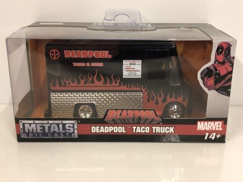 deadpool taco truck black red marvel 1:32 scale jada 30864