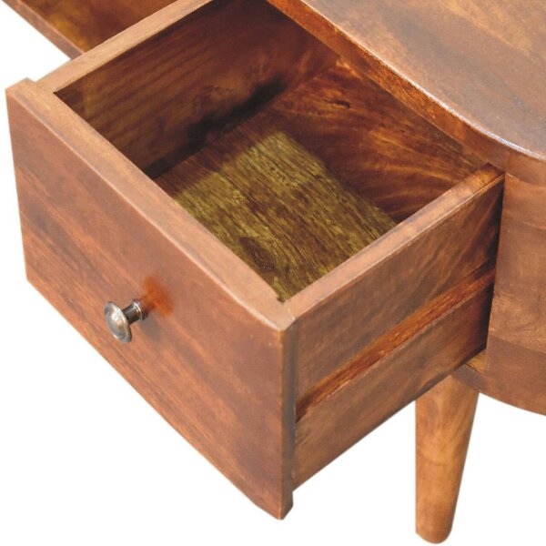 Wyld Haus Rawai Chestnut Mango Wood Round Open TV Media Unit