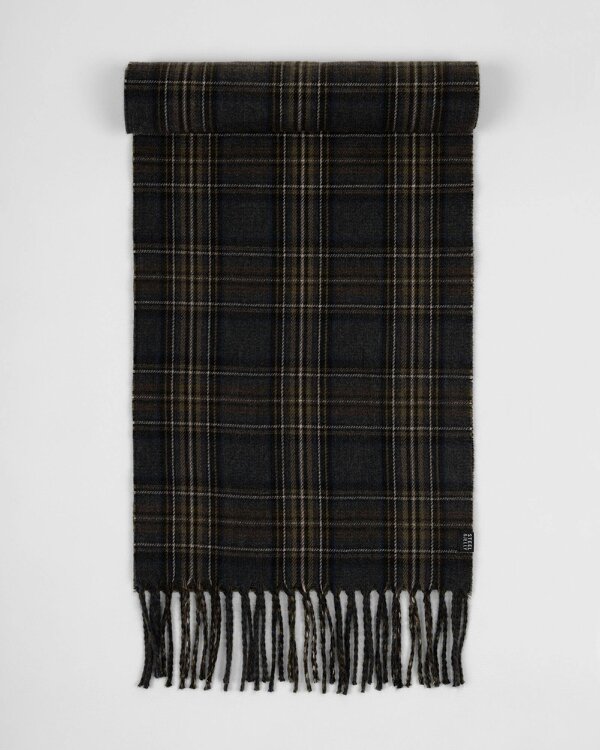 Steel & Jelly Chettle – Brown Cord & Waxed Cotton Cap and Check Scarf Set