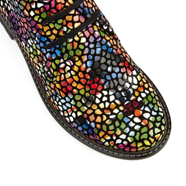 Embassy London Laviva - Pop Art - Women's round toe wide fitted leather ankle boot