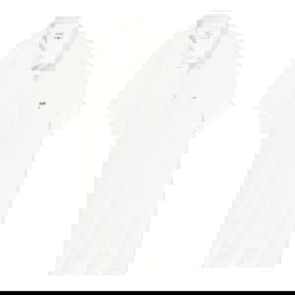 Lacoste Mens Pique Stretch Slim Polo Shirt - White - 