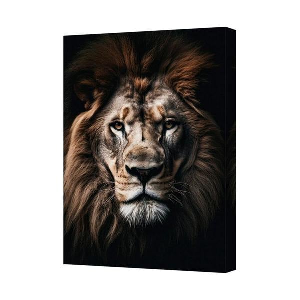 Benjamin Tate Design Majestic Lion Canvas Wall Art Portrait Print for Living Room Decor
