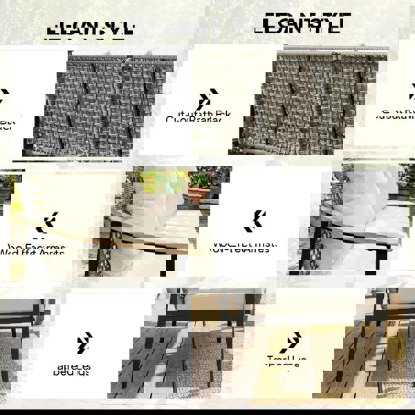 Three-seater Rattan Sofa