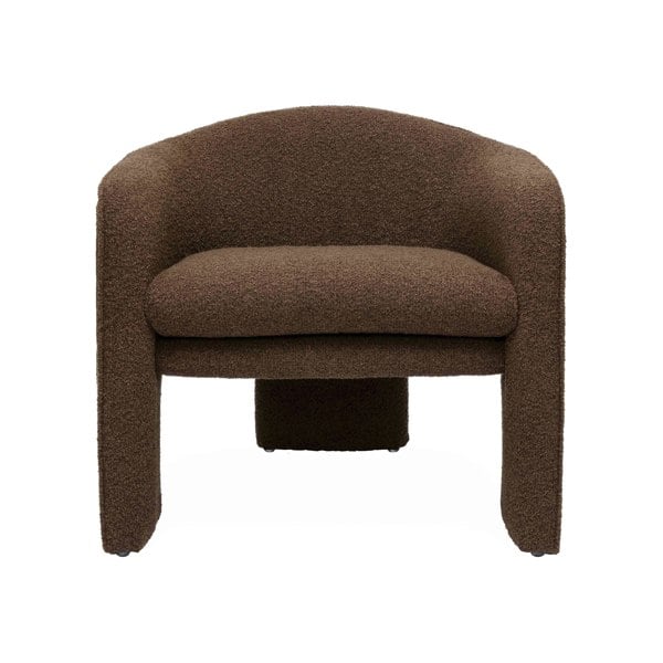 Furniture Edit Marla Chocolate Brown Boucle Accent Chair