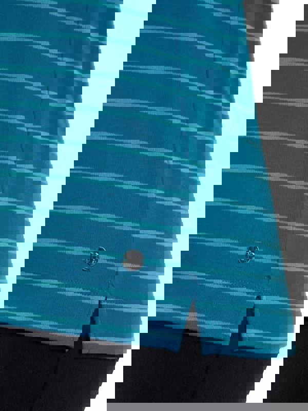 PennyPlain Scoop Neck Striped Top Top - Wedgewood