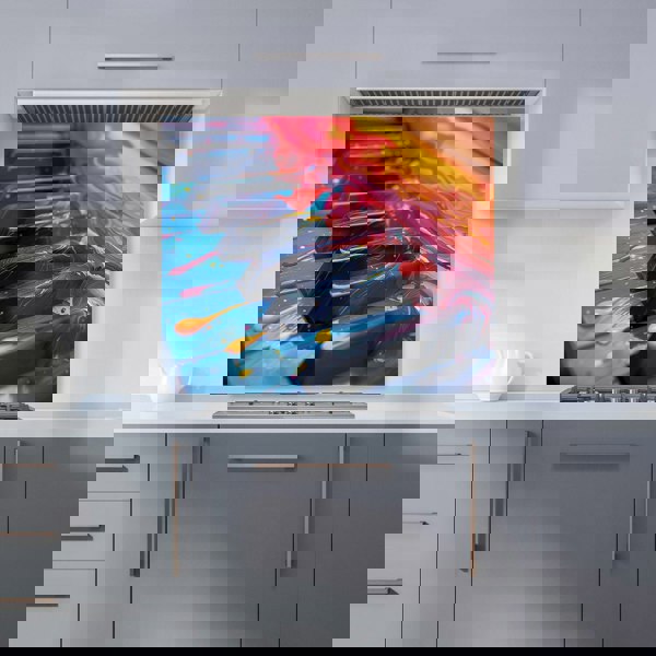 Warren Reed - Designer Colorful Melody: A Piano's Dream Kitchen Splashback