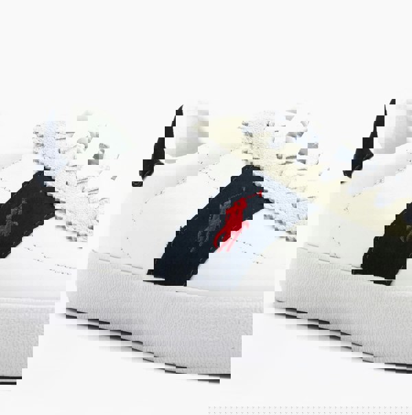 Polo Ralph Lauren COURT VLC II Mens Trainers White/Navy/Red
