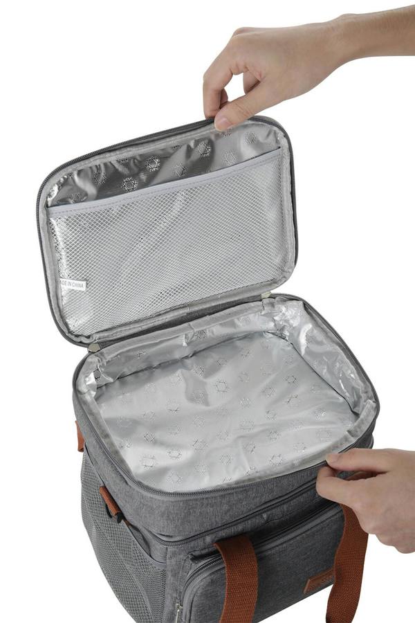 Living and Home 2-Layer Leakproof Insulated Lunch Tote Bag Adjustable Shoulder Strap