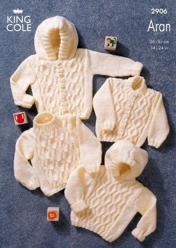 King Cole Big Value Knitting Pattern 2906, Jackets, Sweaters for Baby, New Born - 3 Years - Advanced