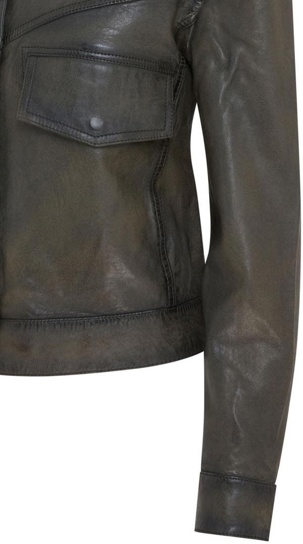 Infinity Leather Womens Retro Biker Leather Jacket - Kopervik