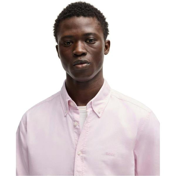 Boss Mens Rickert Oxford Shirt - Pink - 