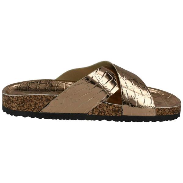 Spot On Ladies Spot On Open Toe Slip On Mule