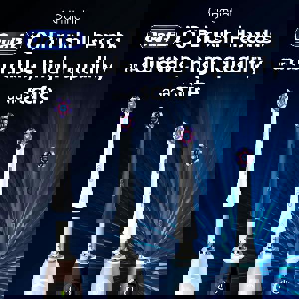 Oral-B iO Replacement Heads Radiant White Black 4 Pack - Additional 6