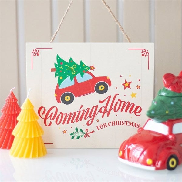 Serano Coming Home for Christmas Hanging Sign