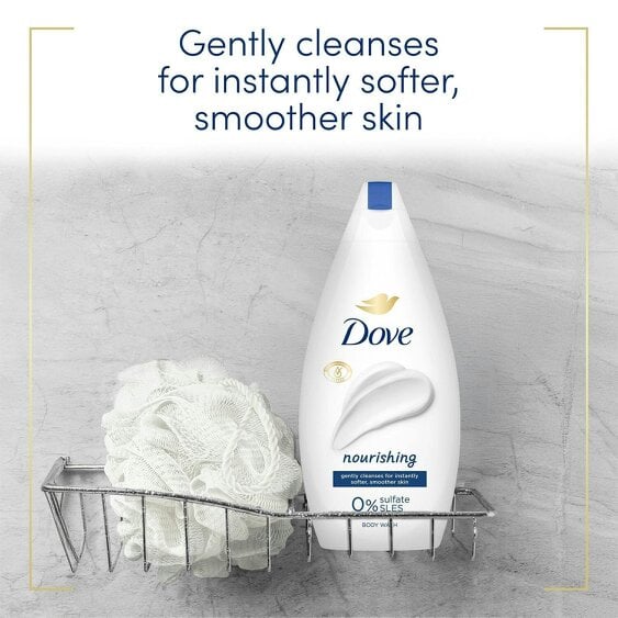 Dove Nourishing Body Wash 4 Pack, 0% Sulfate SLES Shower Gel, 450ml