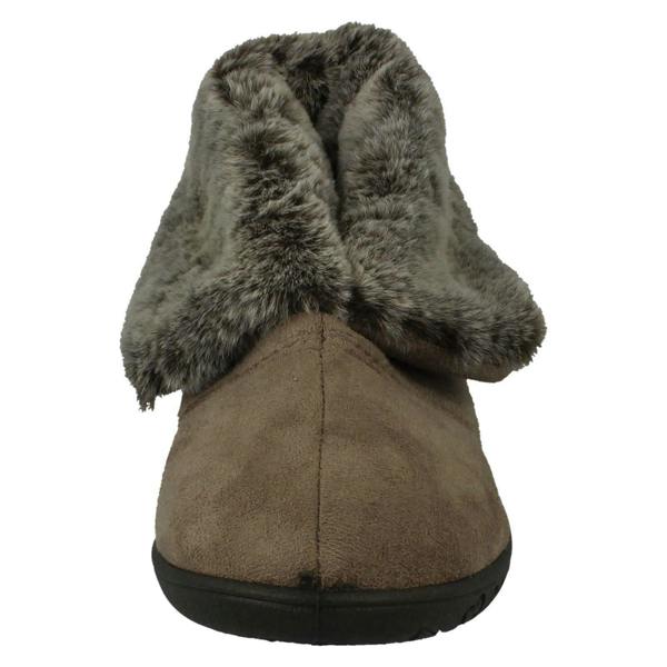 Padders Ladies Padders Faux Fur Cuffed Slippers Esme
