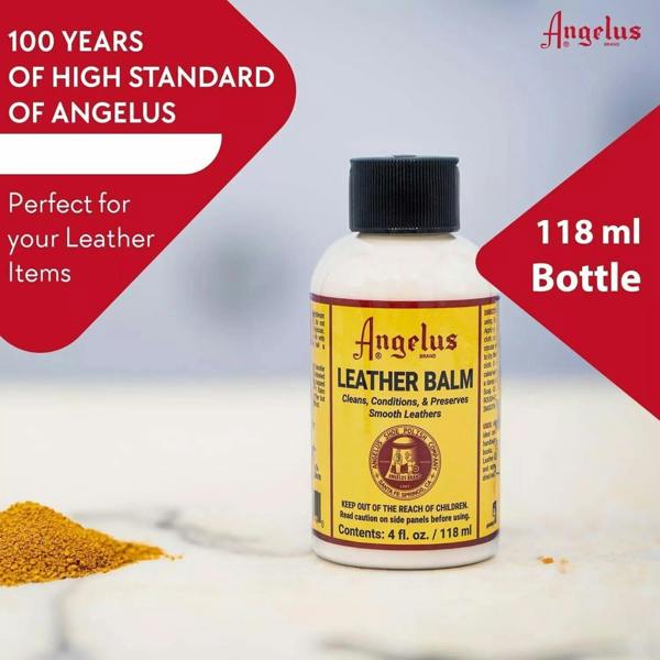 Angelus Leather Balm - Natural Oil & Wax for Smooth Leather 4oz