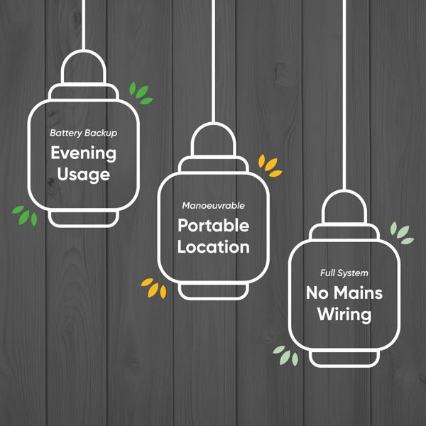 Gardenwize Pack of 4 Solar Hanging Lights – Crackle Glass Ball LED Lights