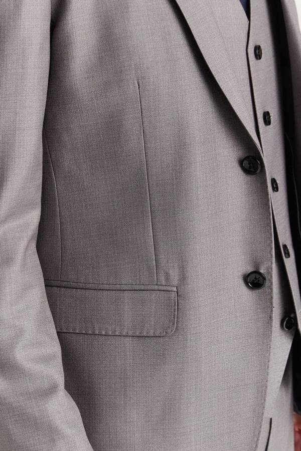 Infinity Leather Men’s Grey Tailored Suit Blazer Formal Jacket