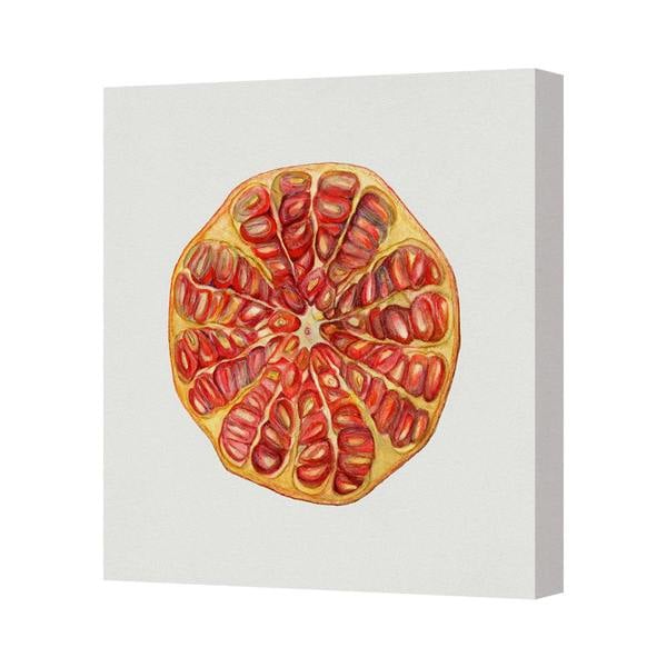 Benjamin Tate Design Contemporary Pomegranate Canvas Wall Art Print On Deep Gallery Frame