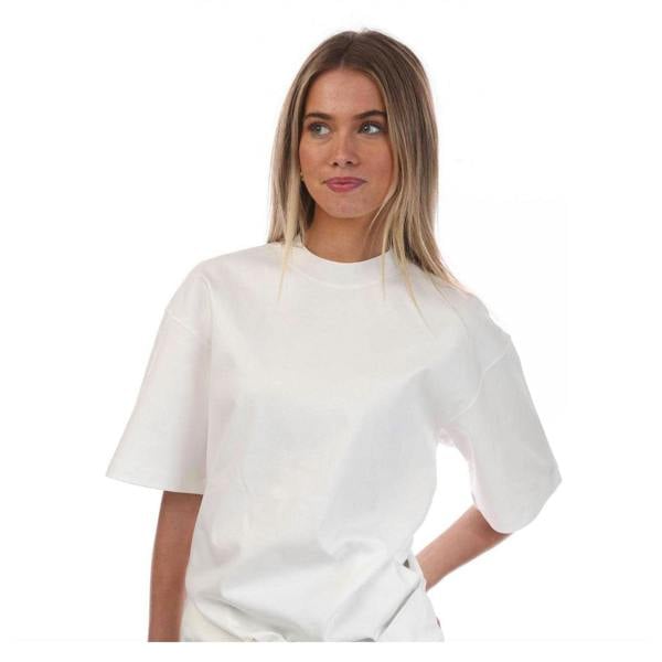 Off White Womens/Ladies Arrow Cotton Twisted Hem T-Shirt - White - 