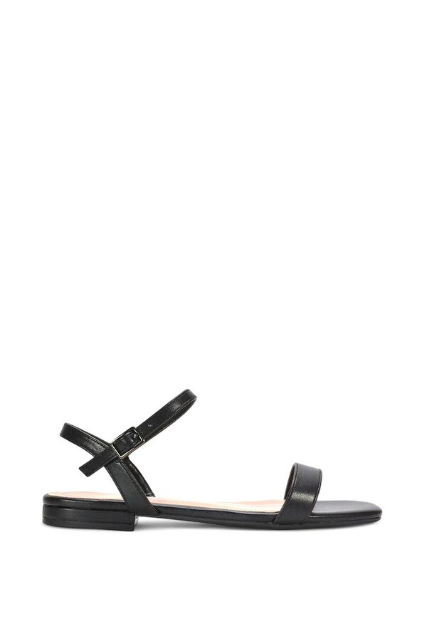 XY LONDON Open Toe Flat Strappy Sandals With Ankle Strap