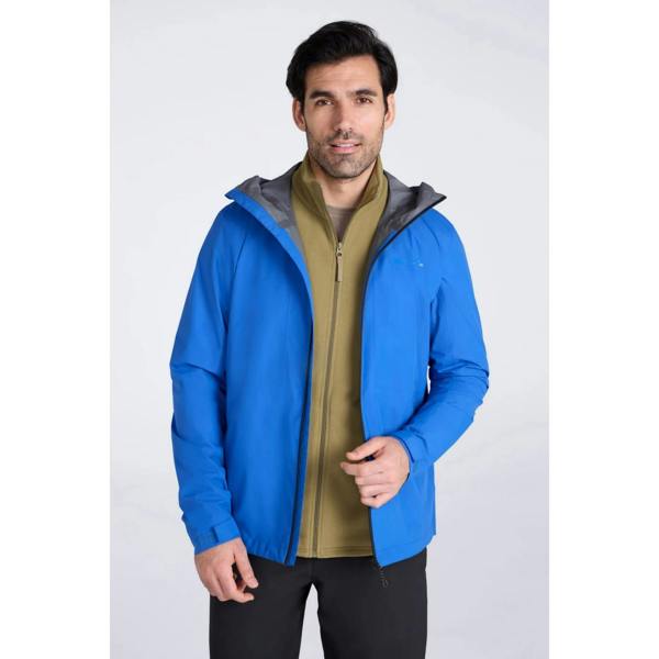 Mountain Warehouse Mens Aerovent 2.5 Layer Stretch Waterproof Jacket - Cobalt - 