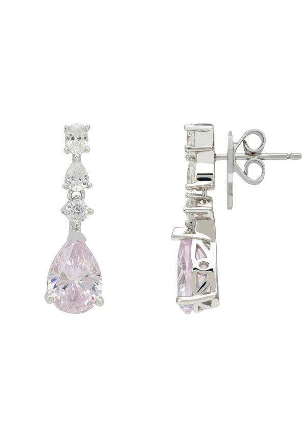 Latelita Kirsty Drop Earrings Morganite Silver