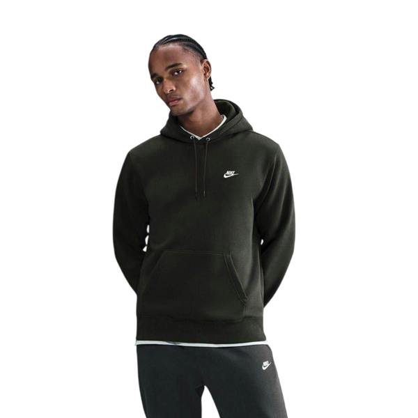 Nike Mens Club Fleece Pullover Hoodie - Sequoia Red - 