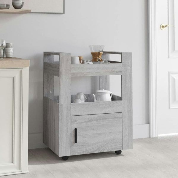 Berkfield Kitchen Trolley Grey Sonoma 60x45x80 cm Engineered Wood