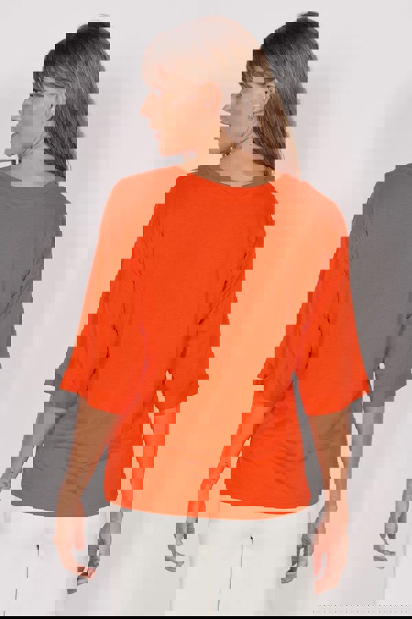 Jeetly.comGabi Red Classic Oversized T-ShirtShirts & Tops