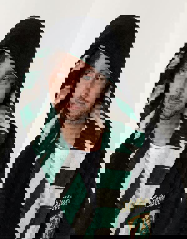 Harry Potter Unisex Black Slytherin Hooded Bathrobe