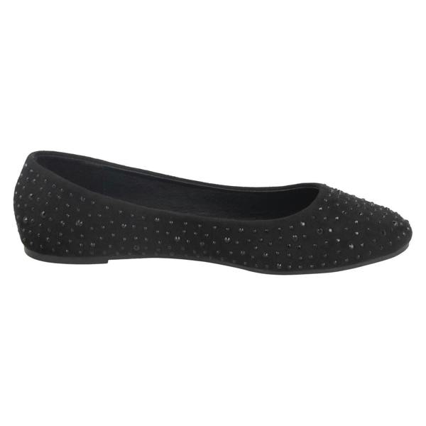 Spot On Ladies Spot On Flat Diamante Ballerinas